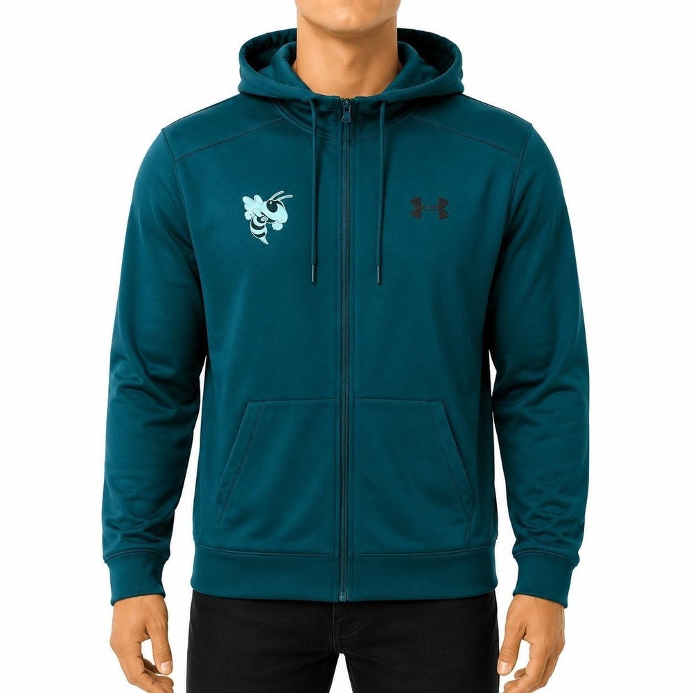 Under Armour Full Zip Hoodie Jacket Athletic Training Green Mens Large